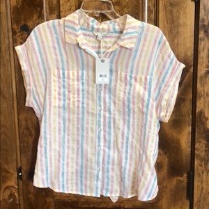 Lucky Brand tie back blouse
